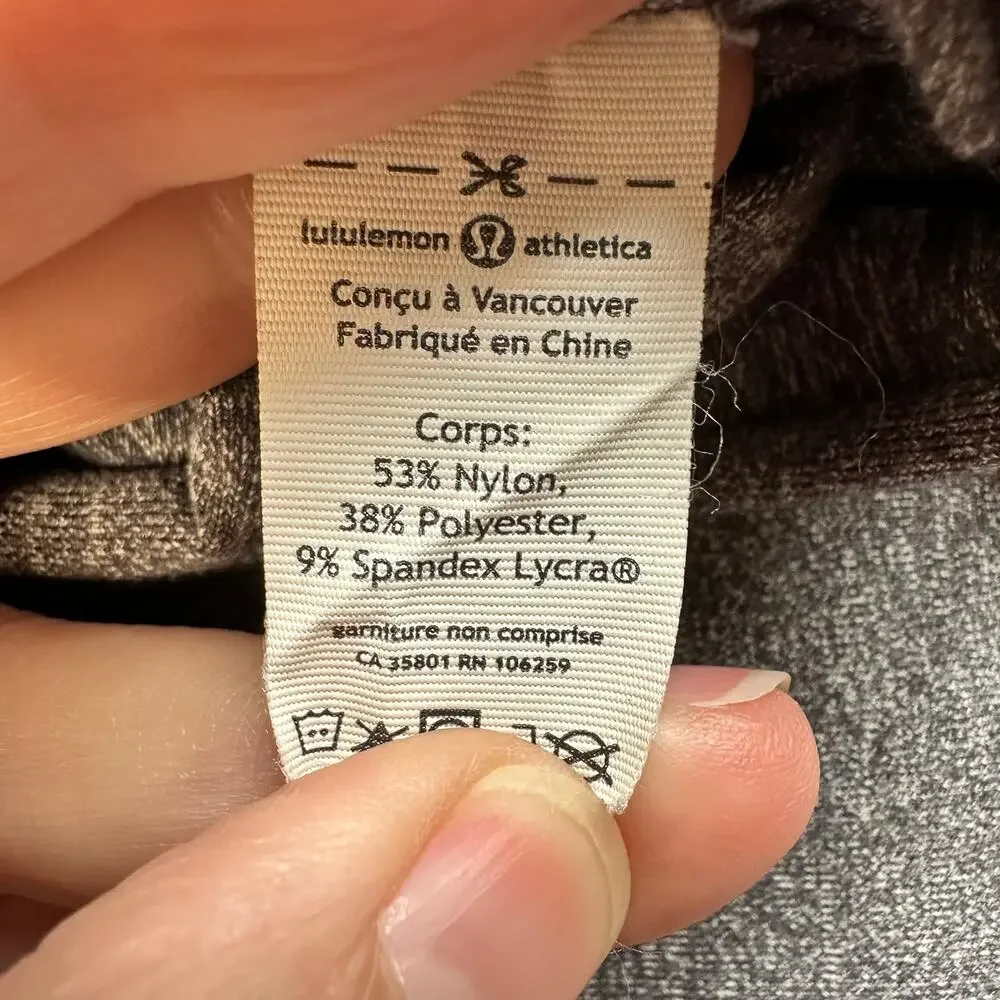 Lululemon Vinyasa Scarp Grey Black Snaps One Size